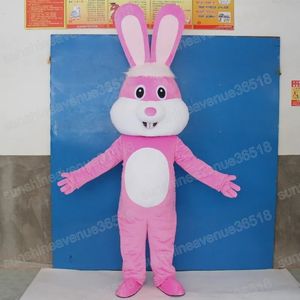 Halloween Pink Rabbit Mascot Costume Najwyższa jakość Kreskówka Charakterys Carnival unisex dla dorosłych rozmiar świątecznych urodzin impreza fantazyjna strój