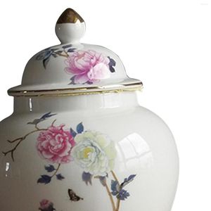 Vasos Chinês Cerâmica Gengibre Jar Decorativo Vaso de Flor Porcelana Tradicional