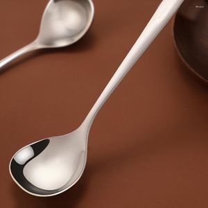 Cucchiai Mestolo da zuppa cinese Cucchiaio in acciaio inossidabile Scoop Utensile da cucina per cucina Ristorante di casa 20 cm