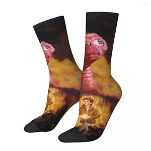 Herrstrumpor hiphop retro markbunden galen komprimering unisex e.t. Den extra Harajuku sömlösa tryckta nyheten Happy Crew Sock