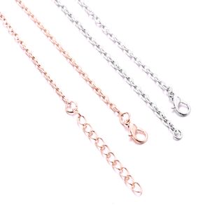 Other 30Pcs Silvery Golden Link Chain Women Men DIY Necklaces Jewelry 230918