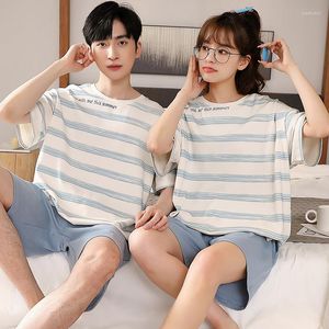 Women's Sleepwear 2023 Top Couples Pajamas For Sleeping Thin Pyjamas Casual Loungewear Men's Pijamas Set Summer Short Suit Home Clothing