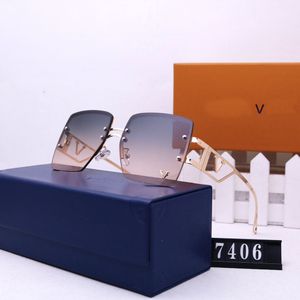 Designer Sunglasses Fashion Luxury Sunglasses For Women Men Frameless Skeleton Glamour Driving Beach shading UV Protection Polarized Glasses Gift With Box