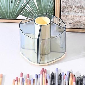 Storage Boxes Brush Organizer For Different Sizes 360 Rotating Makeup Box Holder Home Bedroom Desk Transparent