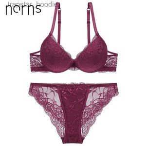 Bras Sets Norns women lace lingerie set Unlined Push Up Bra Set Fashion active Lingerie and panty bra bralette set underwear LJ201211 L230919