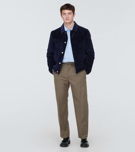 Ceketler Tasarımcı Erkekler Sıradan Kiton Kadife Ceket Sonbahar Kış Paltosu Uzun Kollu Dış Giyim Erkekleri Üstler Snap Butted Cepler