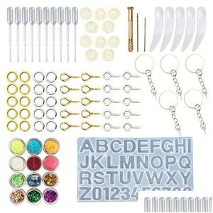 Christmas Decorations 1 Set Epoxy Resin Kit Jewelry Casting Tools Diy Handmade Findings Sile Mold Spoon Alphanumeric Mod Drop Delivery Dhpbn