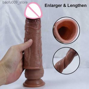 Altri articoli di bellezza per la salute Dildo realistico Copertura del pene maschile Pompa per il cazzo Cazzo Entender Ingrandimento Estensione del fallo Crescita Eiaculato Orgasmo per uomo Q230919