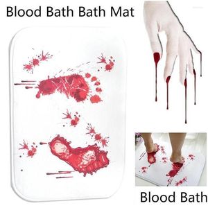 Bath Mats Halloween Decoration Horror House Blood BathMat Foot Pad Scare Bloody Footprint Badrum Matt Home Party Drop Delivery Otvw7