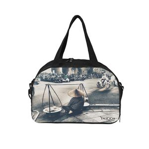 Diy sacos de viagem saco de bagagem personalizado saco das mulheres dos homens totes senhora mochila profissional preto produção personalizado casal presentes exclusivos 19398