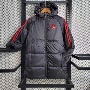 Stade Brestois 29 Mäns Vinter vadderad jacka Designer Jackor Down Parkas Bomull Förtjockad utomhus Leisure Sports Varma rockar