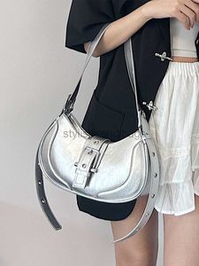 Umhängetaschen Einfache einfarbige Pu-Leder-Unterarmtasche Coole Retro-Schultertaschen für Mädchen Luxus-Design-Handtaschen01stylisheendibags