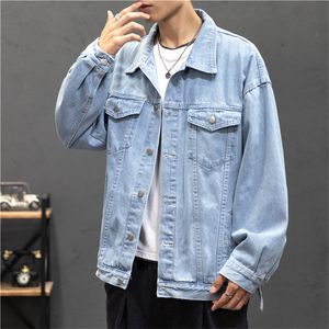 Kurtki męskie dżinsowe kurtki męskie vintage 2023 Spring Streetwear Fashion dżins płaszcze męskie Zamknij kołnierz bawełniany bombowiec 230919