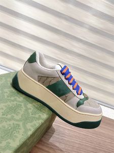 Designer Sapatos casuais de luxo tênis unissex cheiro de gola g sneakers sapatos lavados casais de casal de casal bordou sapatos esportivos bordados de 6cm com caixa com caixa