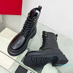 Klassische Martin-Stiefel, Designer-Damen-Outdoor-Schuhe, Schnür-Knöchelland-Kampf-Lederstiefel