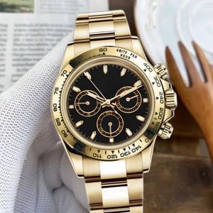 Superclone Automatic RLX Way Watch Automatic Mechanical Montre de Luxe 40mm قابلة للطي Gold Hardlex مقاوم للماء