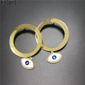 Nowe oko okrągłe duże kolczyki dla dziewcząt kobiety złote lustro akryl akrylowy kolczyki modna biżuteria akcesoria 3085