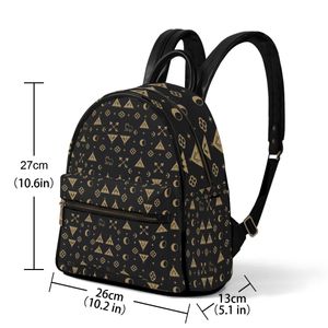 DIY -väskor över hela utskriftsväskor Anpassade väska skolväskor Kvinnor Satchels Väskor Totes Lady Backpack Professional Black Production Personlig Par GENTER UNIKA 103116