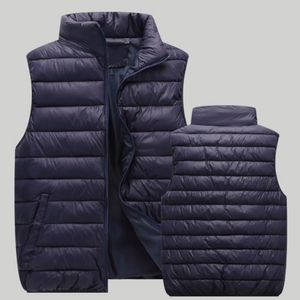 Coletes masculinos Mens Colete Jaqueta Inverno Casacos Quentes para Homens Engrossado Stand Collar Down Casacos Oversized Puffer Acolchoado 230919