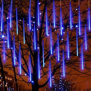 Cordas de LED para festa 30/50 cm LED Chuveiro de meteoros Guirlanda Luz de tira de férias ao ar livre Luzes de fada à prova d'água para jardim Rua Decoração de Natal Novo HKD230919