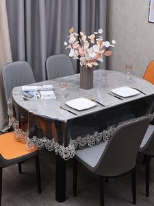 Nappe de table en PVC imperméable, résistante à l'huile, sans lavage et légère, nappe de luxe haut de gamme pour salle à manger