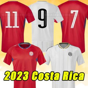 Costa Rica Soccer Jersey Home 2023 2024 J.Vargas Duarte A.Contrera Venegas J.Campbell G.Torres F.Calvo Football Uniform Shirts Away White Red 23 24 24