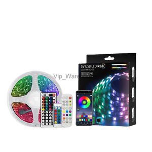 LED STRINGS PARTY 5M BLUETOOTH RGB MUSIC APP TV VACORDNCE LIGHT BAR USB E-SPORTSデスクトップ雰囲気ライトテレビ防水LEDライトストリップHKD230919