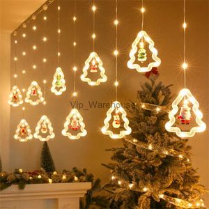 Stringhe LED Festa Natale Fiocchi di neve Luci Albero di Natale Anello Luci stringa 3M Luci per tende per finestre per vacanze Ramadan Natale Festa di nozze HKD230919