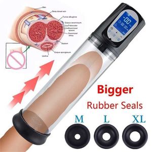 Sex Toy Massager Electric Penis Pump för män Förstoring Vakuum Penilförstorare erektion Mann Masturbator