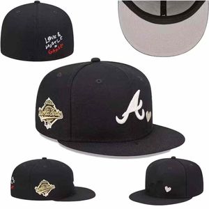 Designer Hat Men's Baseball Fited Hats Classic Black Color Hip Hop Chicago Sport Full Stängd design Caps Baseball Cap Chapeau Stitch Heart Hustle Flower Cap W-18