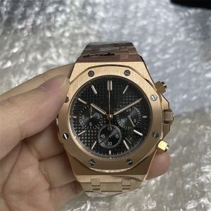 IKWATCHES MEN WATCHES 42mm多機能ダイヤルマニュアルスキャンクォーツムーブメントクロノグラフストップウォッチステンレススチール製造ファッションメンズウィストウォッチA03