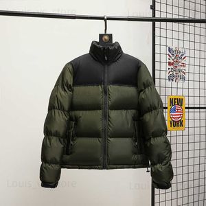 Męskie Parkas Parkas Zimowa modna moda Trendy Parkas bawełniane płaszcze pary zagęszczona krótka kurtka wyściełana swobodna stojak ciepła kurtka T230919