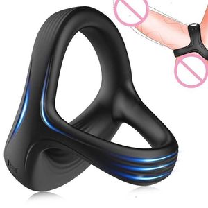 Секс-игрушка-массажер, мужские вибрирующие кольца для члена, клетка целомудрия, кольцо для пениса, вибратор для задержки эякуляции для мужчин, магазин Sexules для взрослых 18