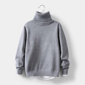 Pullover 2 12T Bambino Bambino Ragazzo Ragazza Vestiti Autunno Inverno Caldo Top manica lunga dolcevita Maglione lavorato a maglia Casual Tinta unita Maglieria 230918