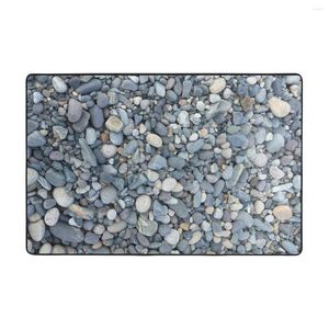 Carpets Stones On The Beach Doormat Carpet Mat Rug Polyester Non-Slip Floor Decor Bath Bathroom Kitchen Living Room 60x90