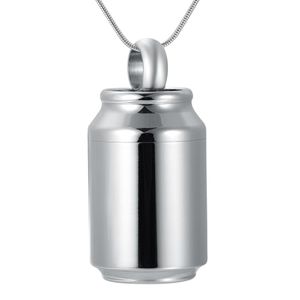 Personalisierter Cola-Dose-Edelstahl-Parfümflaschen-Anhänger Fabrik ganze Top-Qualität Feuerbestattungsschmuck Pfotenabdruck-Halsketten f234T