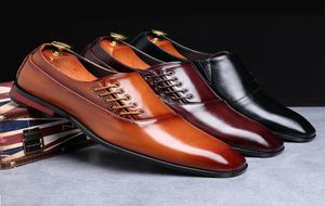 Sapatos masculinos tamanhos grandes sapato social italiano sapatos masculinos elegantes festa de couro formal marrom preto red1622070