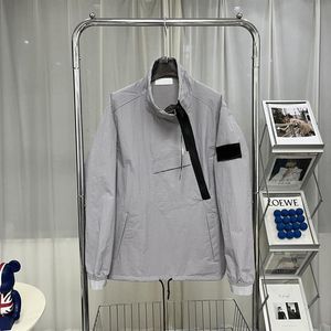 23 jaquetas masculinas moda casual designer hoodies metal nylon impermeável e à prova de vento funcional multi-bolso ykk meio zíper design288a