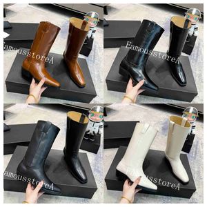 Designer Boots Woman Winter Boots Knee Boots Fashion Women Vintage Decorative Leather High Heel Thick Sole Shoes Snow Boot