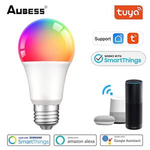 Lampadina LED intelligente WiFi 15W E27 LED RGBCW Lampadina intelligente Controllo vocale tramite Google Home Tuya Vita intelligente App Alexa RGB Lampada 110-220V