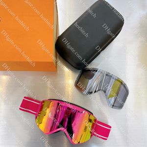 Yüksek kaliteli kayak gözlük tasarımcısı spor güneş gözlükleri kış açık rüzgar geçirmez kayak gözlükleri lüks erkekler kadın güneş gözlükleri kutu Noel hediyesi