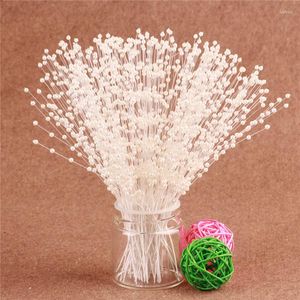 Flores decorativas 20 peças decoração de casamento artesanal contas de pérola buquê de corda festa de noiva centro de mesa fornecimento de joias caixa de doces suporte