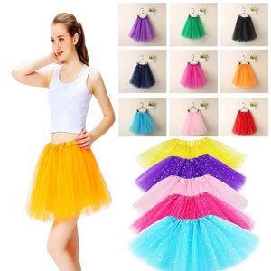 Skirts Women Mini Tutu Solid Fluffy Tulle Princess Ball Gown Pettiskirt Kids Ballet Party Performance Girls Mesh Skirt Short