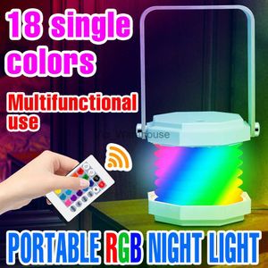 LED -strängar Party LED Bedside Lamp RGB Night Light Novelties LED BULB Atmosphere Dimable Lamp Eye Protection Reading Light Bedroom Light HKD230919