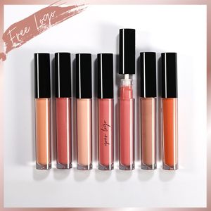 Batom Nude Lip Gloss Private Label OEM Batom Líquido Personalizado Matte À Prova D 'Água Cruelty Free Vegan Black Lid Tubes No Bulk 230919