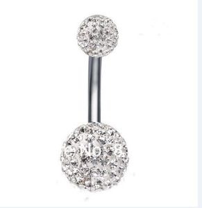 10 peças lote 610mm disco de cristal shamballa bola piercing joias corporais anel de umbigo anel de barriga5961635
