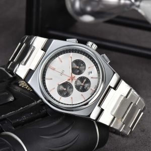 NY HOT T-T Luxury Men's Watch Quartz Chronograph Watches Flera klassiska stålband Mänklockor