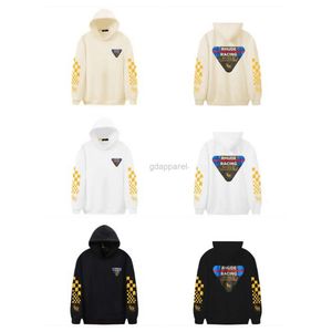 Tasarımcı Moda Giyim Lüks Erkek Sweatshirts Rhude American High Street Formül Dünya Tur Baskılı Kapşonlu Kazak Gevşek Günlük Erkek ve Kadın Dış Giyim Wint