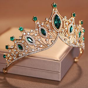 Wedding Hair Jewelry Itacazzo Bridal Headwear Green Colour Ladies Exquisite Party Crown Luxurious Birthday Tiaras 230919