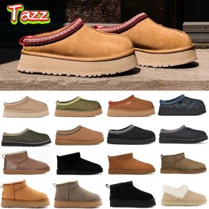 Australia Designer Buty Snow Boots Botki Tazz Ultra Mini Platform But Tasman Sippers Uggly Sheepskin Mens Fur Slajdes Disquette Women Winter Buty